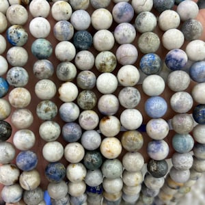 Hackmanite Stone Beads, Natural Gemstone Beads 4mm 6mm 8mm 10mm Regular Quality 15&#39;&#39;