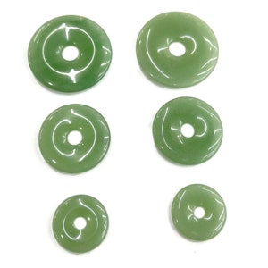 Contas de donut de aventurina verde Contas de pedras preciosas naturais Pingente Contas de pedra 30 mm 40 mm 50 mm 1 peça