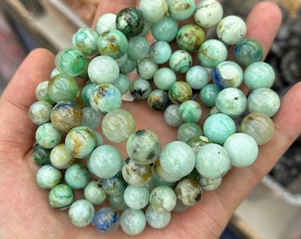 Chrysocolla Quartz Bracelets, Women Bracelets Gift, Natural Stone Bracelets, Healing Beaded Bracelets Jewelry 7.5''
