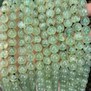 Green Prehnite Stone Beads, Natural Gemstone Beads 4mm 6mm 8mm 10mm 12mm 15&#39;&#39;