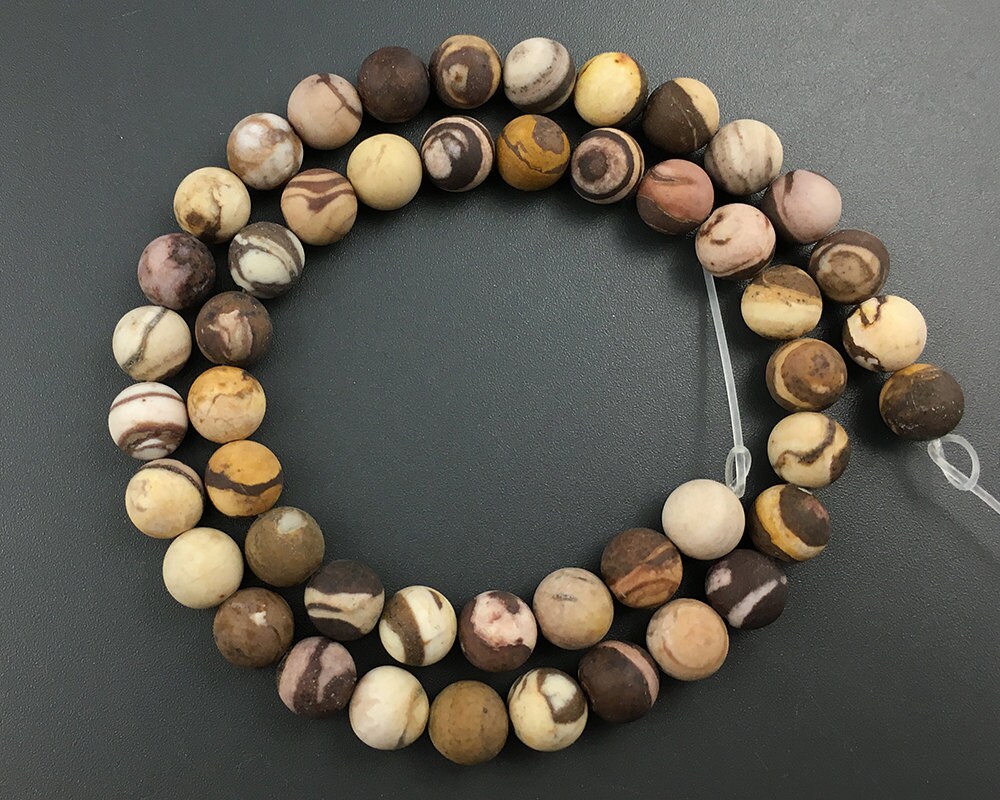 Natural Tigerskin Jasper Bead Strands