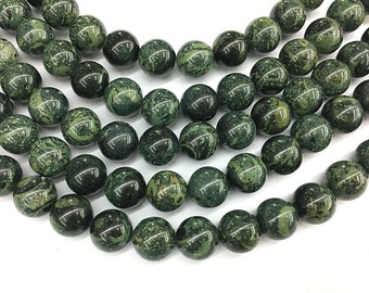 Black Jasper- Spotted Semi Precious Pendant #98 Kambaba Jasper Pendant Bead Black Gemstone Round Bead