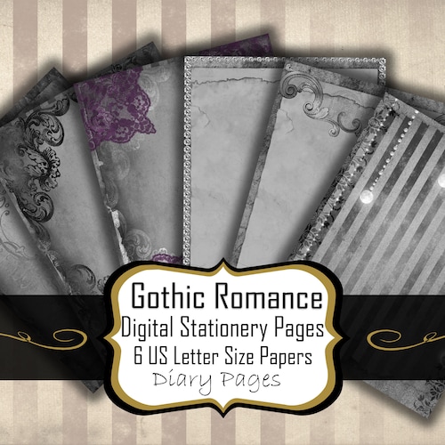 Gothic Stationery Paper Gothic Writing Paper Printable - Etsy