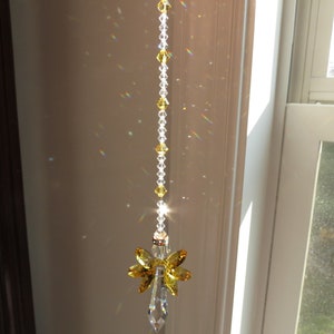 Gabriel Yellow Angel Suncatcher, Swarovski Angel Suncatcher, Guardian Angel, November Birthstone, Sympathy, Keira's Crystal Creations image 10