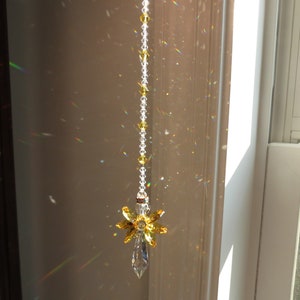 Gabriel Yellow Angel Suncatcher, Swarovski Angel Suncatcher, Guardian Angel, November Birthstone, Sympathy, Keira's Crystal Creations image 9