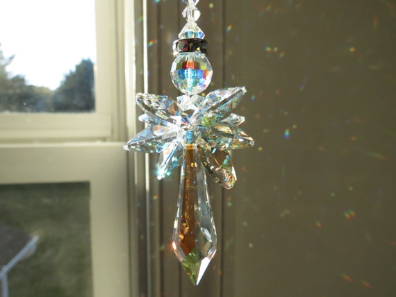 guardian angel crystal - aurora borealis guardian angel crystal - aurora borealis