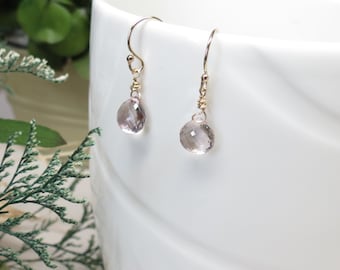 Ametrine Drop Earrings, 14K Gold Filled, Gemstone Jewelry