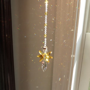 Gabriel Yellow Angel Suncatcher, Swarovski Angel Suncatcher, Guardian Angel, November Birthstone, Sympathy, Keira's Crystal Creations image 8