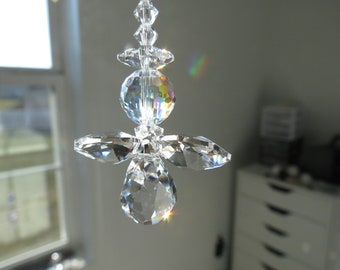 Raziel - Small Swarovski Angel, Swarovski Crystal Suncatcher, Guardian Angel, Home Decor, Keira's Crystal Creations