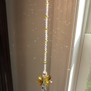 Gabriel Yellow Angel Suncatcher, Swarovski Angel Suncatcher, Guardian Angel, November Birthstone, Sympathy, Keira's Crystal Creations image 7