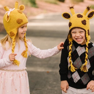 Crochet Giraffe Hat Pattern, Cute Baby, Kid or Adult Animal Beanie Digital Download Instructions, Easy DIY Gift and Photo Prop image 8