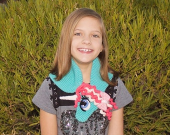 Crochet Unicorn Scarf Pattern. Warm, Cute, and Easy Pony Wrap. Downloadable Instructions that Make Unique Custom Gifts for Girls  (PDF File)