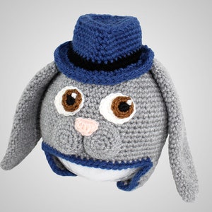 Crochet Bunny Hat Pattern. Easy, Sweet Rabbit Earflap Beanie Instant Download Instructions for cute baby, kid, teen & adult gifts - PDF FILE