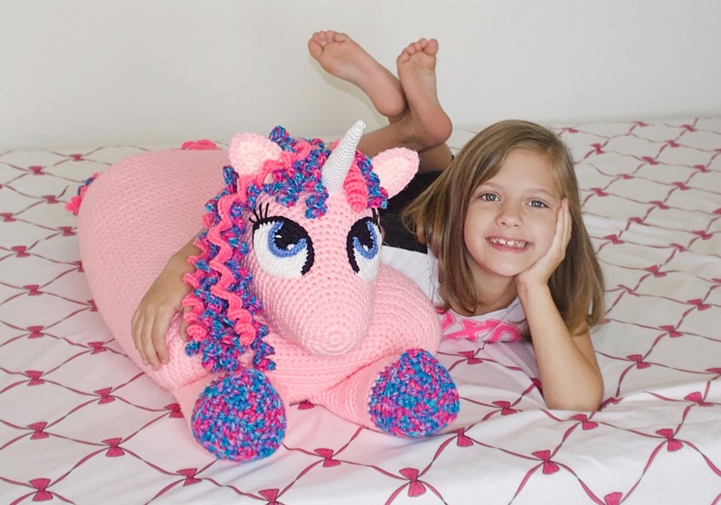 giant stuffed unicorn pillow