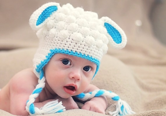 crochet lamb hat