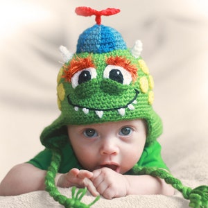 Crochet Monster Hat Pattern. Easy Instructions for Unique Alien Beanie. Cute Boy & Girl Costume for Baby, Kids, Teens and Adults (PDF File)
