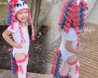 Crochet Unicorn / Pony Hat, Leggings & Tail Pattern Pack (PDF FILE)