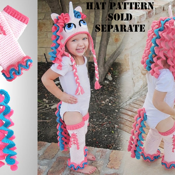 Unicorn Costume - Tail & Leggings Crochet Pony Pattern (PDF FILE) - Hat Pattern Sold Separately! Includes SIzes for Babies and Girls