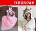 Crochet Unicorn Blanket Pattern - Cute Hooded Wearable Pony Afghan. Easy Downloadable Instructions for baby girls, kids, teens & adults gift