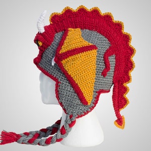 Crochet Dragon Hat Pattern. Easy Instructions for Cool Earflap Beanie. Perfect Gift for Babies, Kids, Teens & Adults PDF FILE image 4