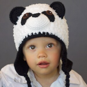 Crochet Panda Hat Pattern. Easy Instructions for Cute Furry or ww Bear Beanie for Babies, Kids, Teens & Adults Halloween Costume (PDF FILE) image 5