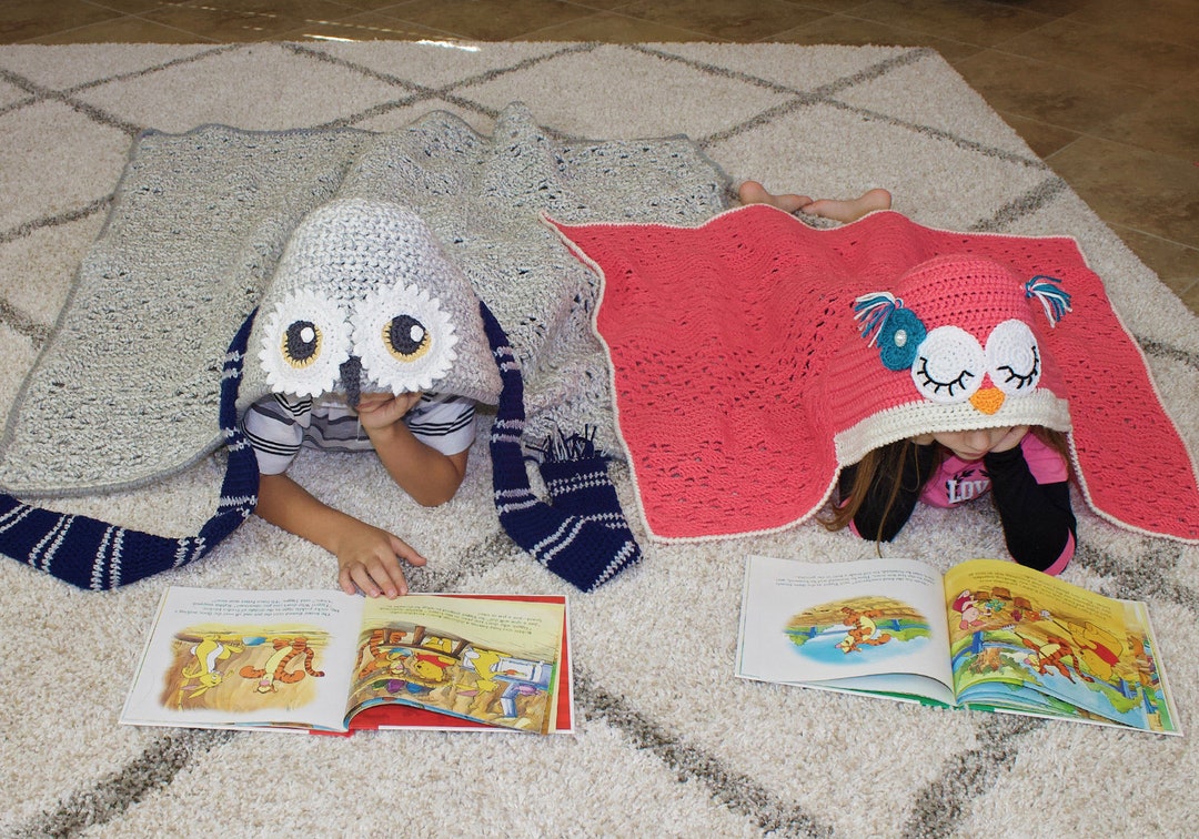 Modello per coperta con gufo Semplici istruzioni