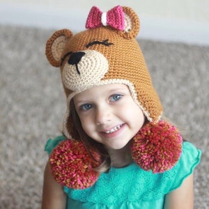 Crochet Bear Hat Pattern. Easy Instructions for Cute Boy & Girl Teddy Bear Animal Beanie for Babies, Kids, Teens and Adults PDF FILE image 7