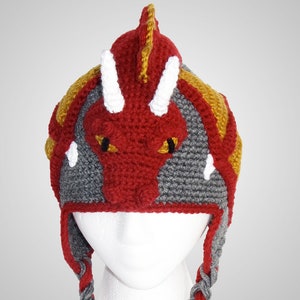 Crochet Dragon Hat Pattern. Easy Instructions for Cool Earflap Beanie. Perfect Gift for Babies, Kids, Teens & Adults PDF FILE image 9