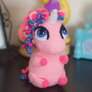 Crochet Unicorn Toy Pattern. Easy Instructions for Cute Stuffed Animal Amigurumi Pony Pudgy Pals. Girly Gifts for Babies & Kids  (PDF FILE)