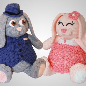 Crochet Bunny Toy Pattern. Easy Instructions for Cute Boy & Girl Easter Bunny Rabbit Amigurumi Doll for DIY Holiday Home Decor PDF FILE image 2