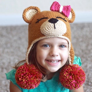 Crochet Bear Hat Pattern. Easy Instructions for Cute Boy & Girl Teddy Bear Animal Beanie for Babies, Kids, Teens and Adults PDF FILE image 4