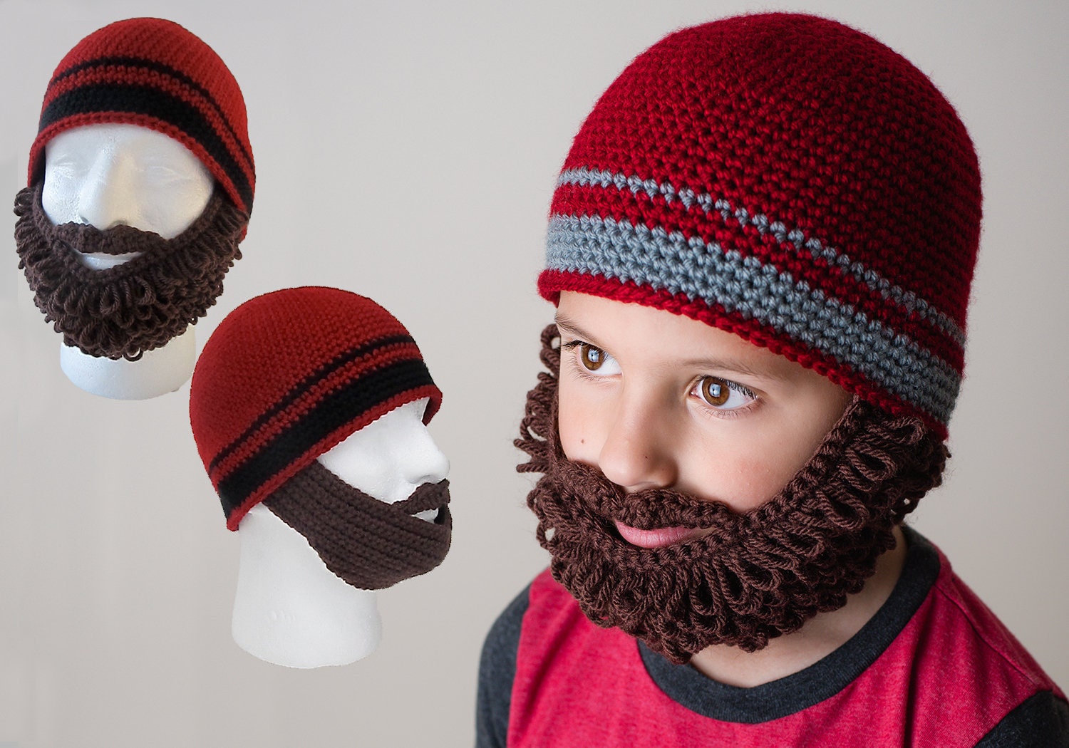 Kør væk Kommerciel modtagende Crochet Beard Beanie Pattern. Easy Instructions for Cool - Etsy Denmark