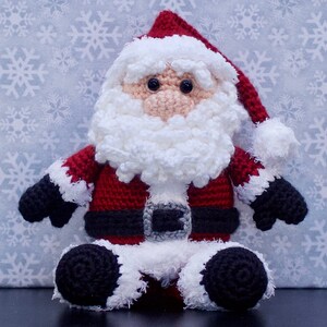 Crochet Santa Pudgy Pal Pattern. Cute And Easy Santa Amigurumi Christmas Decor For Home And Work Or Gift With Downloadable Instructions. image 2