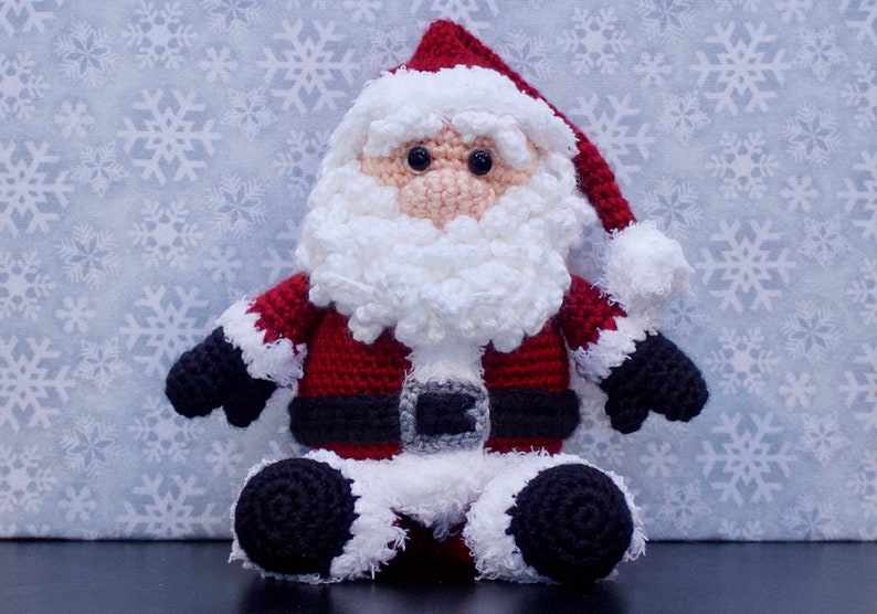 Crochet Santa Pudgy Pal Pattern. Cute And Easy Santa Amigurumi Christmas Decor For Home And Work Or Gift With Downloadable Instructions. image 2