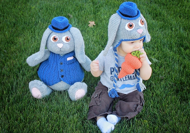 Crochet Bunny Toy Pattern. Easy Instructions for Cute Boy & Girl Easter Bunny Rabbit Amigurumi Doll for DIY Holiday Home Decor PDF FILE image 7