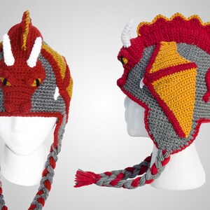 Crochet Dragon Hat Pattern. Easy Instructions for Cool Earflap Beanie. Perfect Gift for Babies, Kids, Teens & Adults PDF FILE image 8