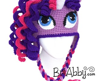 Crochet Unicorn/ Pony Hat Pattern (PDF FILE)