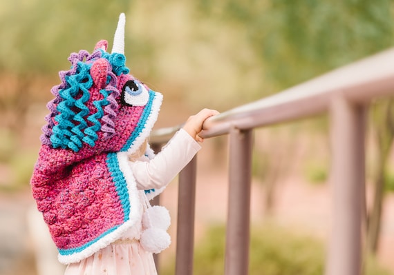 Chapeau avec écharpe licorne pour enfants, 2 en 1, – Grandado