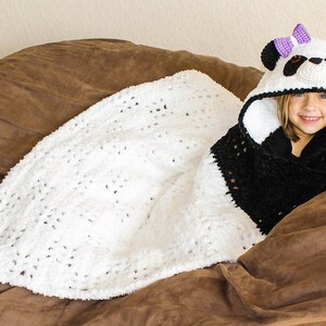 Crochet Bear Blanket. Cute, Easy Panda & Teddy Bear Hooded Afghan Instant Download Instructions for Baby, Kid, Teen and Adult (PDF File)