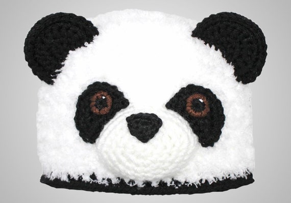 Crochet panda hat Clearance