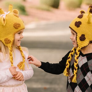 Crochet Giraffe Hat Pattern, Cute Baby, Kid or Adult Animal Beanie Digital Download Instructions, Easy DIY Gift and Photo Prop image 4