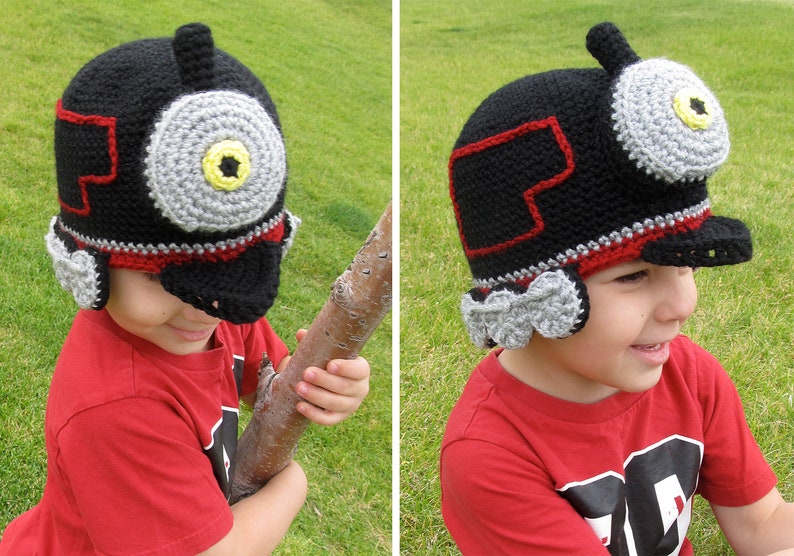 Crochet Train Hat Pattern. Easy Instructions for Cool Locomotive Beanie in Baby, Child, Teen & Adult Sizes PDF FILE image 2