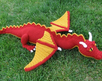 Crochet Dragon Pattern. Stuffed Animal Amigurumi Toy / Stuffie / Softie Instant Download Instructions for Cool Baby & Kid Gifts (PDF File)
