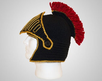 Crochet Knight Helmet Pattern. Easy Downloadable instructions for Cool Winter Beanie for Boys, Girls, Men & Women Gifts (PDF File)