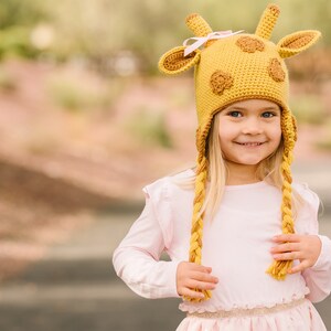 Crochet Giraffe Hat Pattern, Cute Baby, Kid or Adult Animal Beanie Digital Download Instructions, Easy DIY Gift and Photo Prop image 3