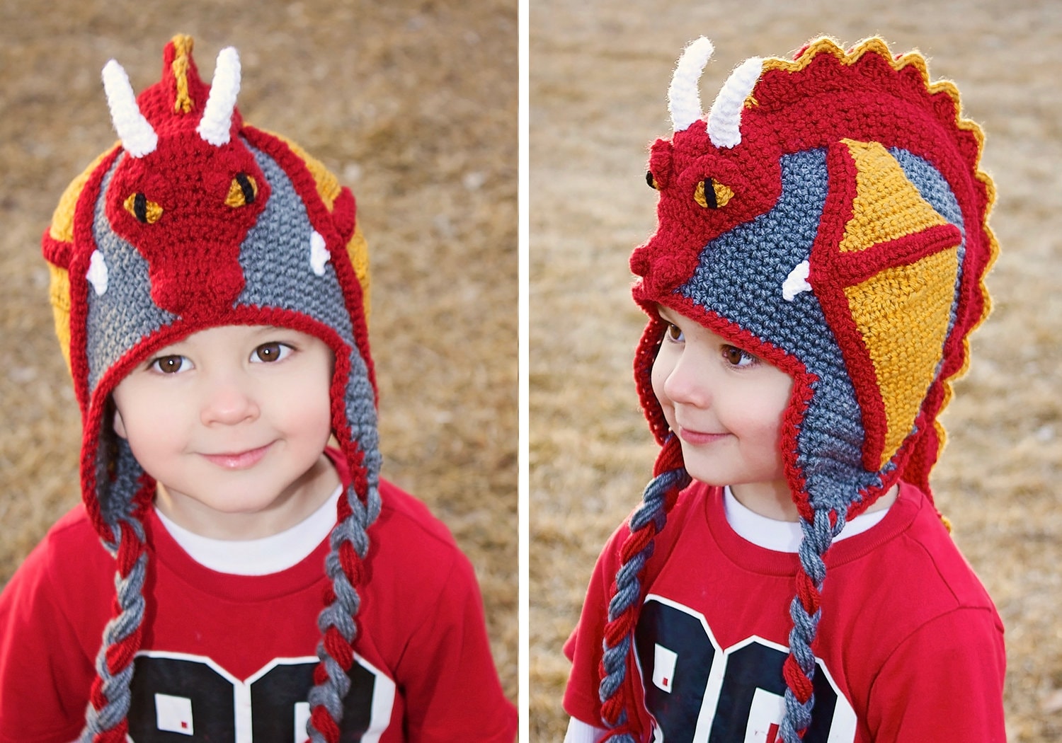 Crochet Dragon Hat Pattern. Easy Instructions for Cool Earflap Etsy