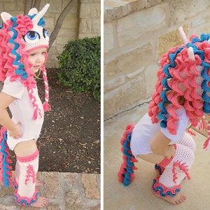 Crochet Unicorn Costume Pattern Pack. Easy Instructions for Cute Pony ...