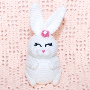 Crochet Bunny Pudgy Pals Amigurumi Toy Pattern. Easy, Cute Rabbit Stuffie Tutorial for Easter, Birthday or Baby Shower Gifts (PDF FILE)