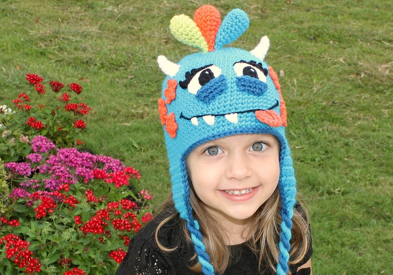 CROCHET PATTERN Monster Hat Pattern For Boys & Girls PDF File image 3