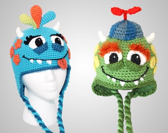 CROCHET PATTERN- Monster Hat Pattern For Boys & Girls (PDF File)